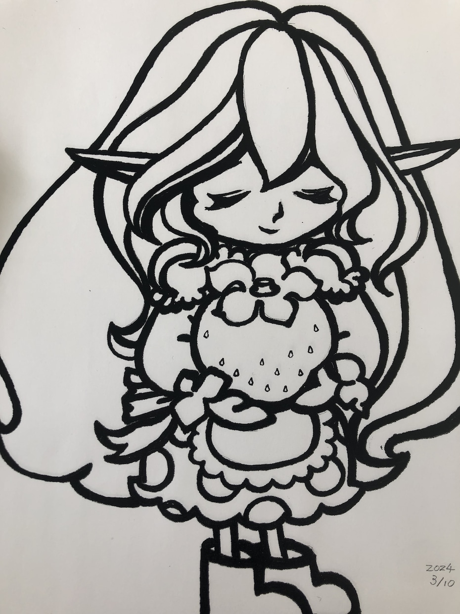 お名刺・アイコン・看板用キャライラスト制作します オリジナルゆるキャライラストを画家がフリーハンドで制作します イメージ3