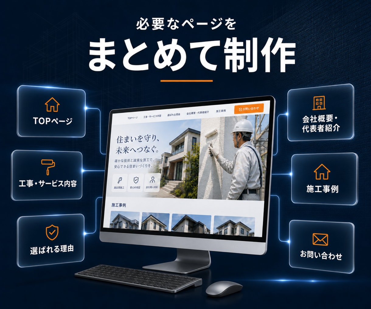 建設・塗装業のホームページを制作します 建設業専門｜実績100件超・購入前に見本サイトをご提案 イメージ8