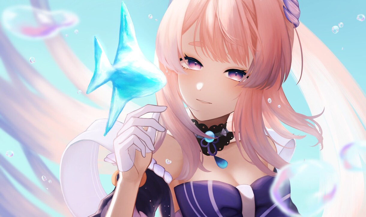 透明感のある厚塗りでイラストを描きます ダーク~綺麗、色々な雰囲気でキャラクターを再現します！ イメージ5