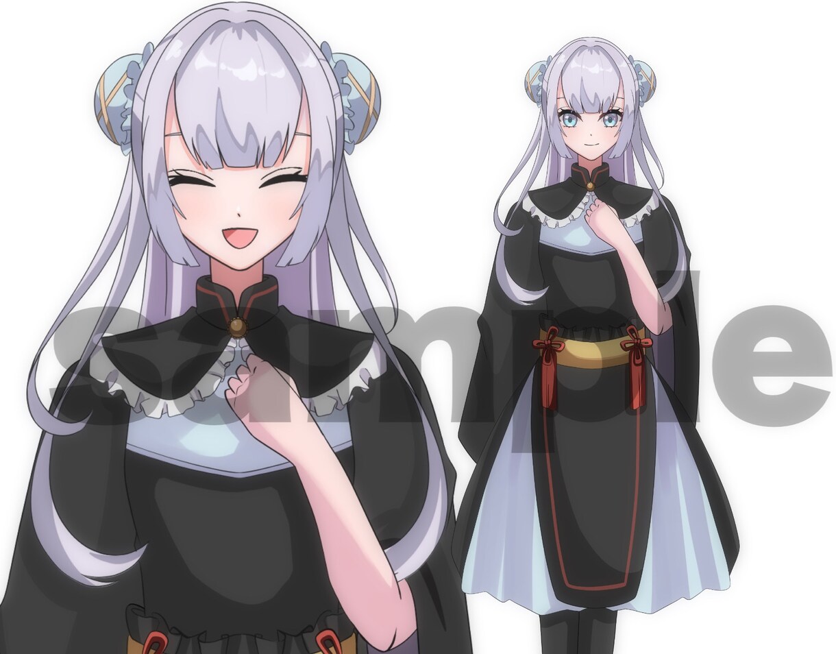 Vtuber、IRIAM等の立ち絵描きます キャラクターデザインの際の修正回数無制限で承ります！ イメージ2