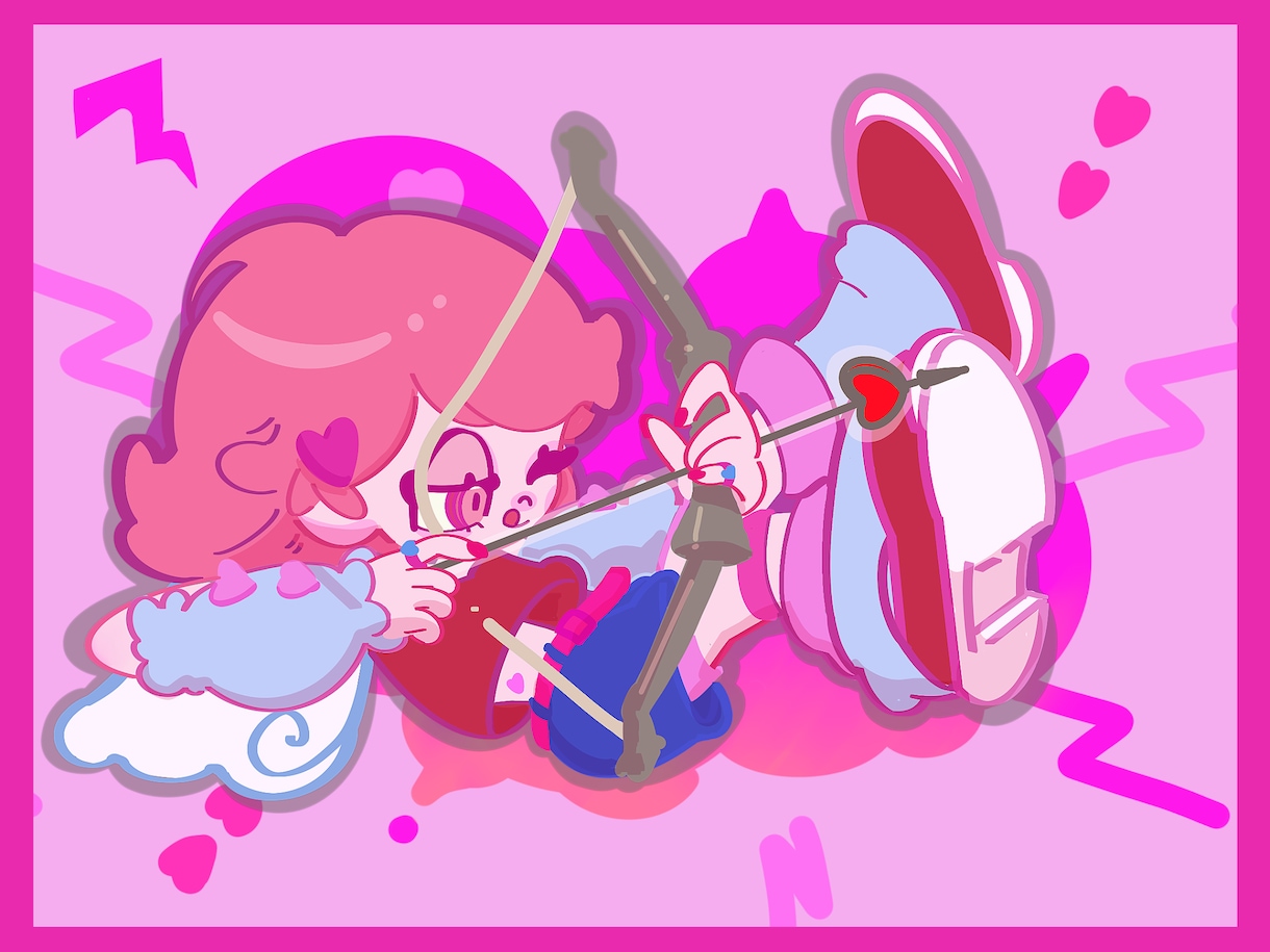 カートゥーン風！レトロポップなイラストお描きします レトロとポップの間に少しスパイス効かせた世界観をイラストに イメージ1