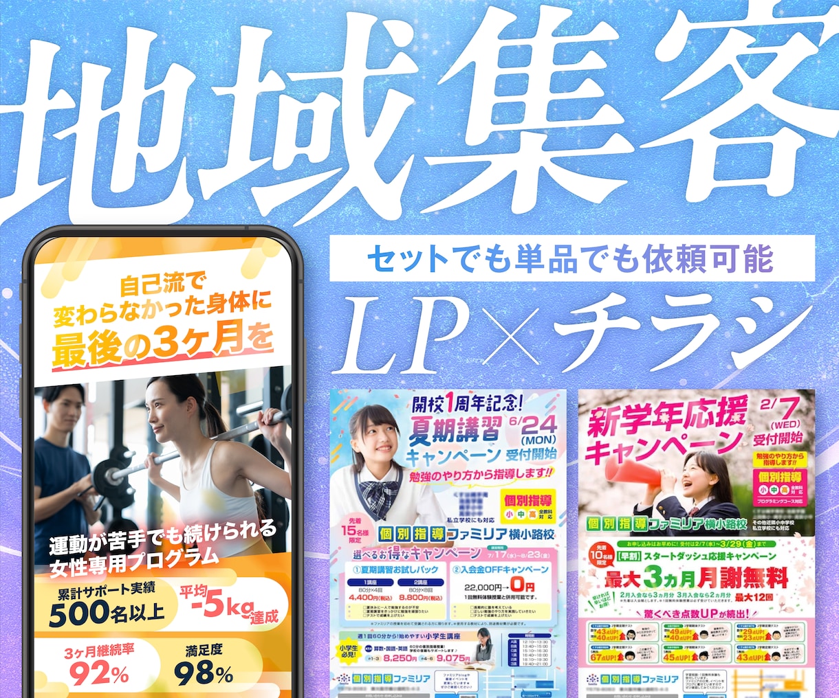 集客に悩む店舗・企業向け｜売れるLPを作成します ヒアリングから構成設計まで一貫対応、売れる導線を整えます イメージ1