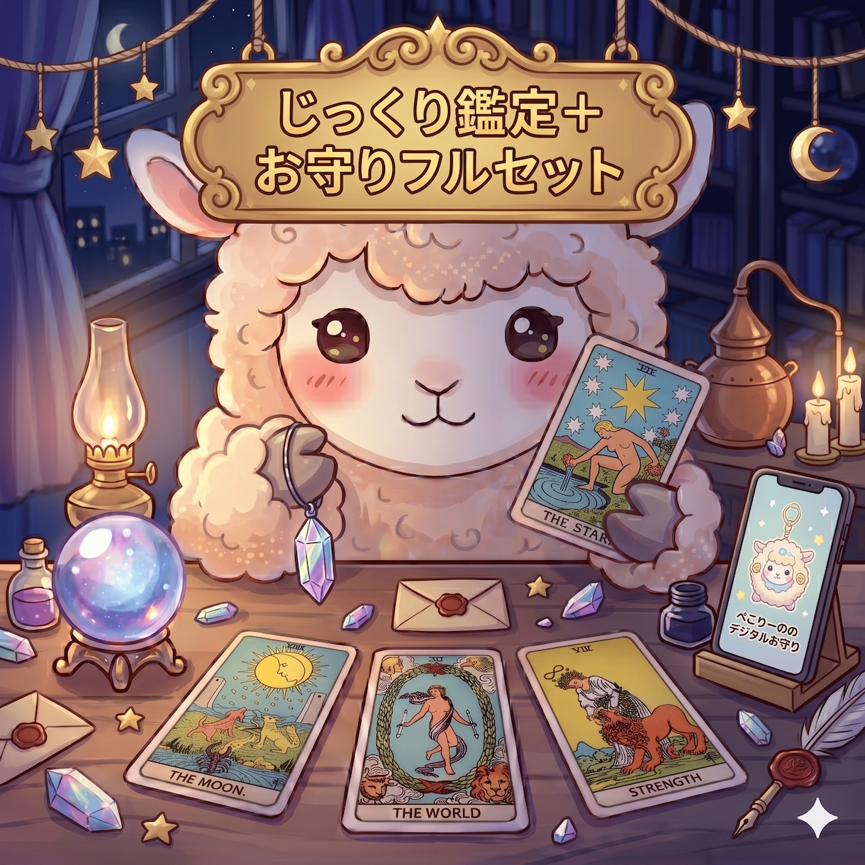 じっくり深読み鑑定＋手作りお守りフルセット送ります じっくりカードを展開して あなたの今とこれからを読み解くよ。 イメージ1