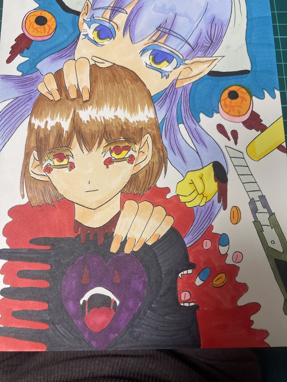 自己の感情を表現した作品を作成します あの頃の自分を優しく抱きしめたい。 イメージ3