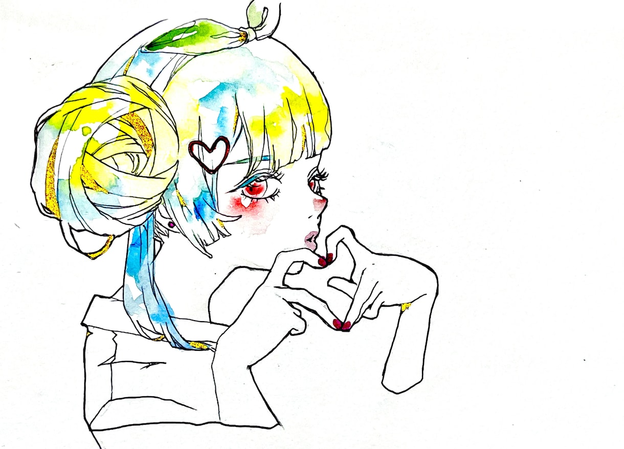 歌ってみた用のオリジナルサムネを描きます アナログで差別化必須⭐︎SNSでの宣伝サービスもします！ イメージ1