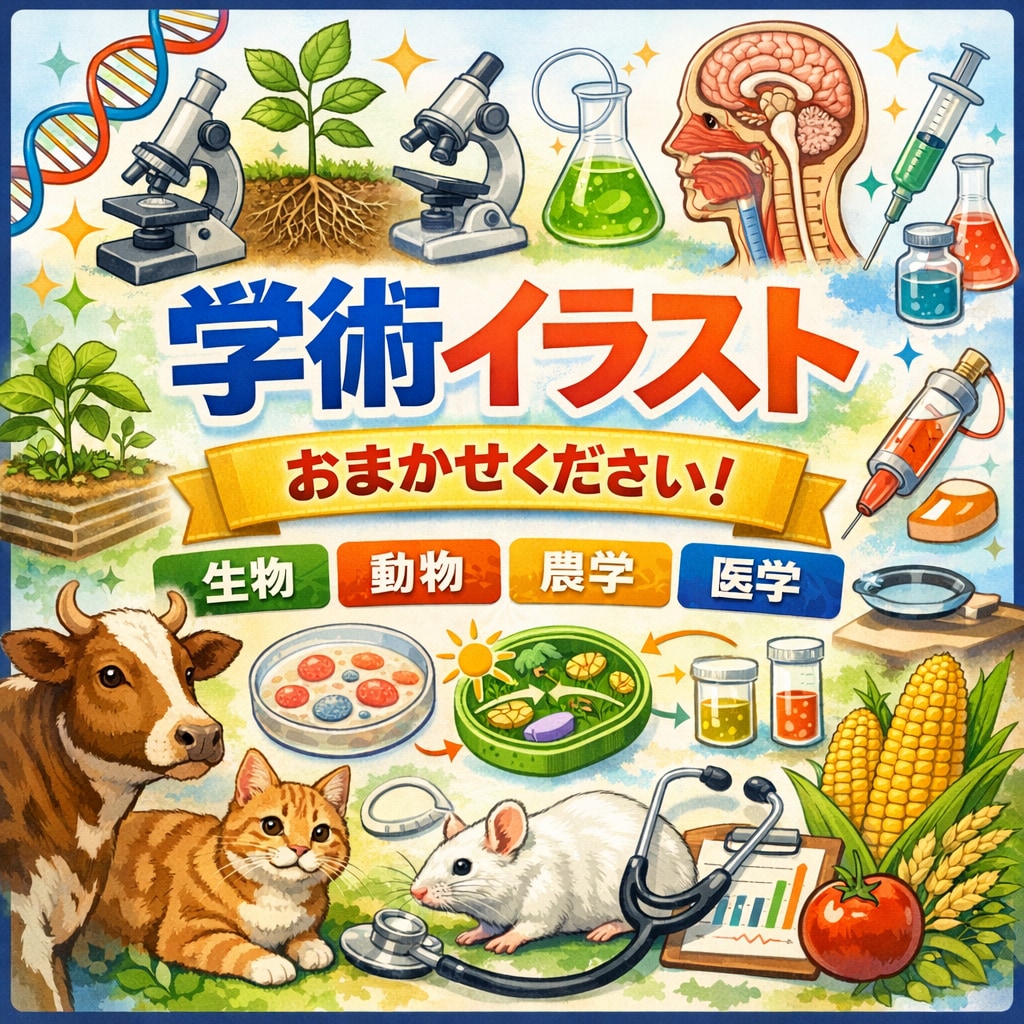 生物・動物・農学・医学系の学術イラストを制作します 論文・学会用、専門分野の学術イラスト制作します イメージ1