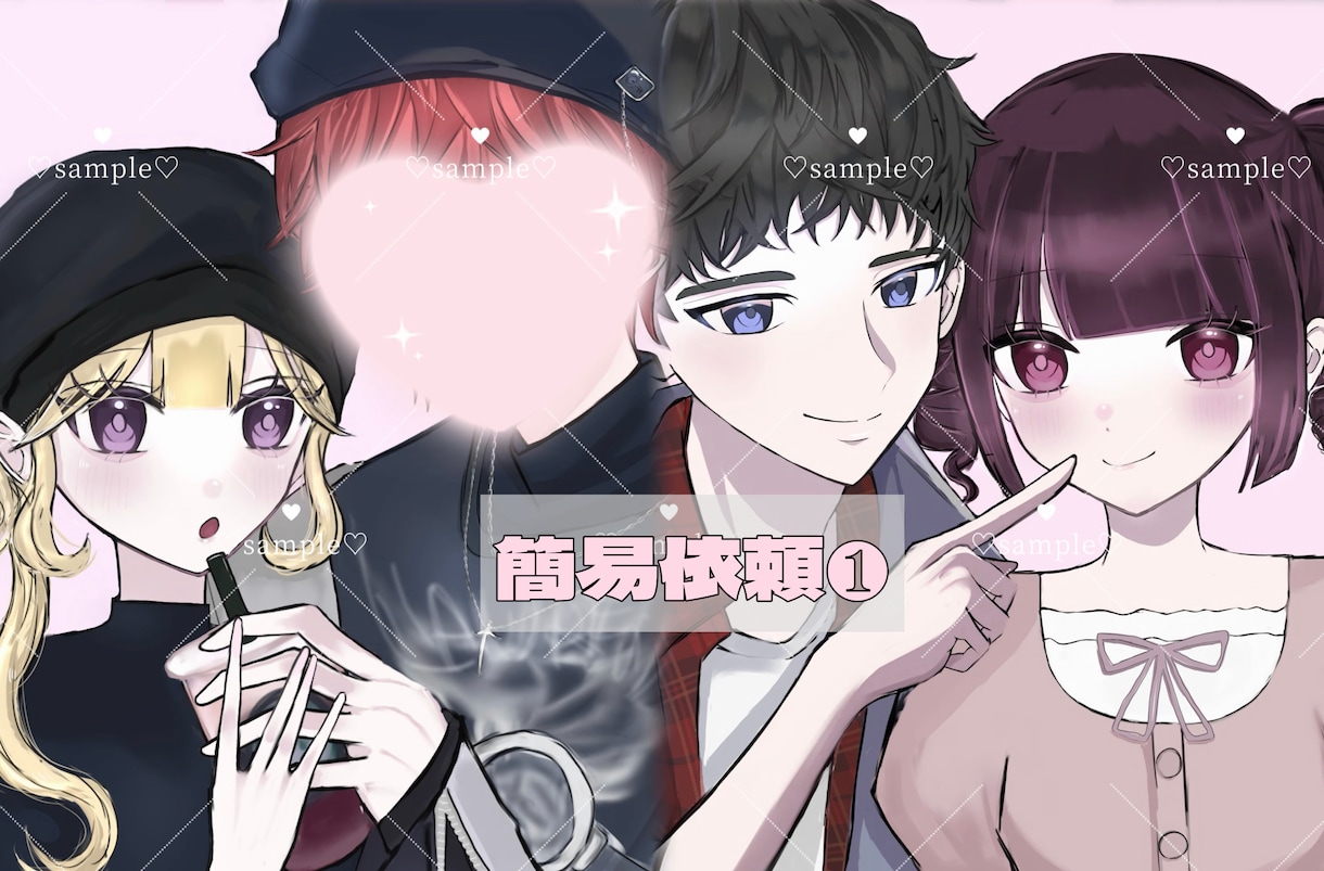 カップル、創作、夢絵イラストを描きます 通常or簡易プランからお選びいただけます！ イメージ3