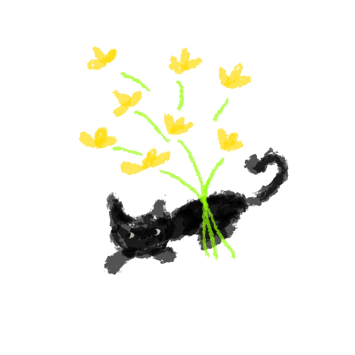 花×動物のイラストを描きます ふんわりをかたちにします。優しく明るくなれるようなイラスト。 イメージ1