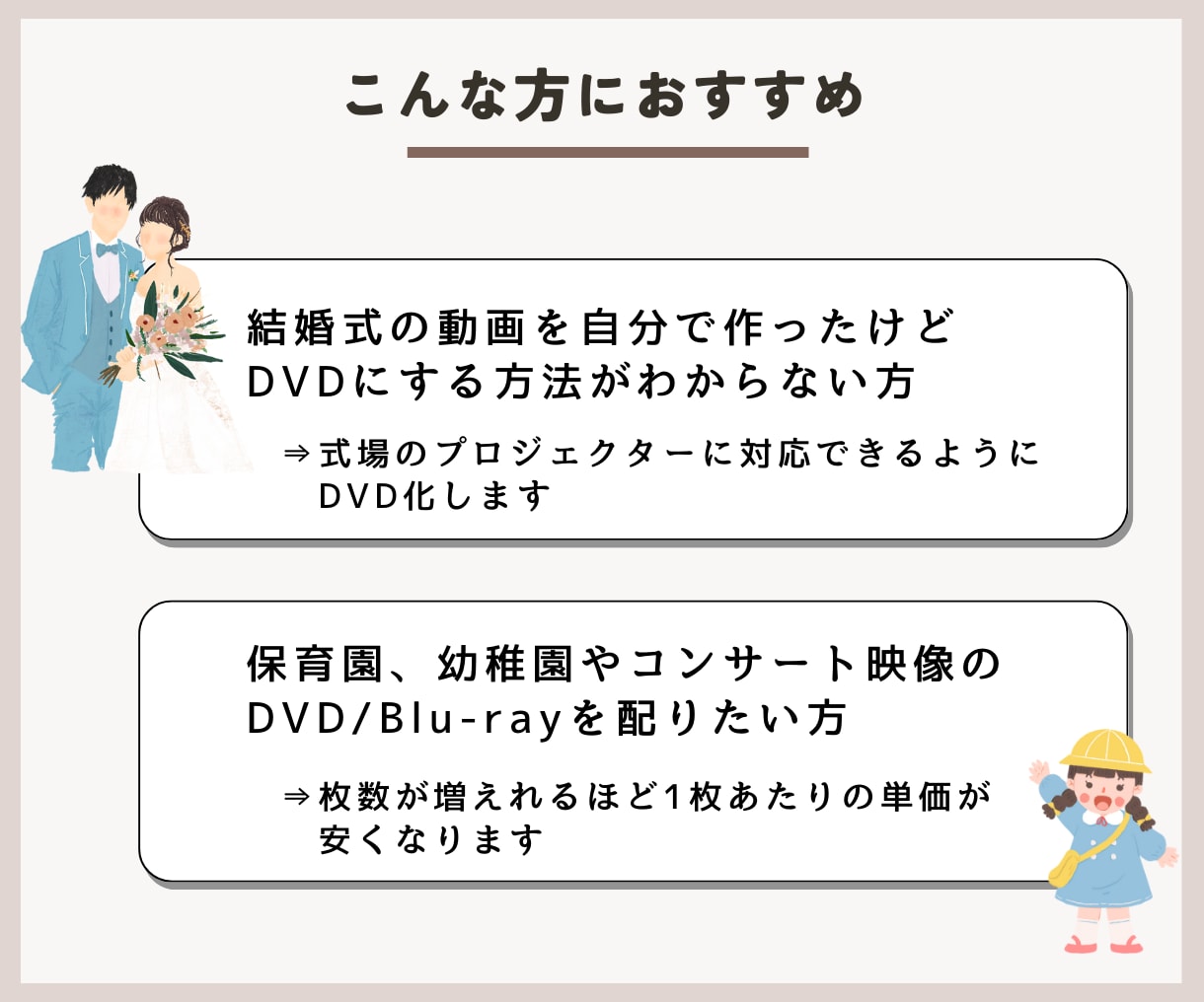 自作動画をDVD・Blu-rayにします 制作実績3400件以上！ラベル印刷・送料無料 イメージ2