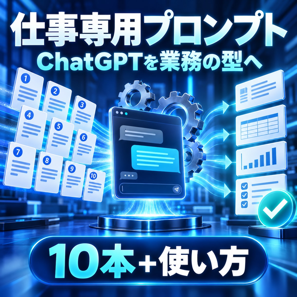 仕事専用のChatGPTプロンプトを作ります あなたの業務に合わせた再利用できる型を設計します イメージ1