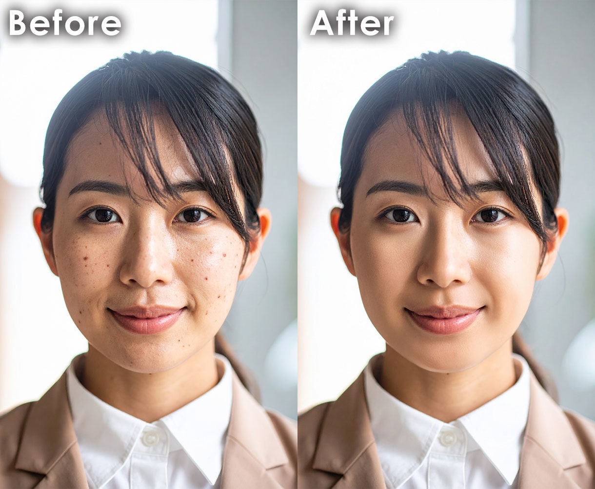 人物・背景お写真のレタッチをします 不要物削除・美肌補正・色味調節で写真を整えます イメージ3