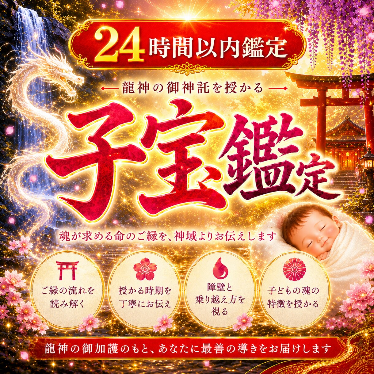 龍神霊視で子宝の未来と引き寄せの風を降ろします 白龍神が授かる時期・子の魂の性質・子宝の龍脈結びを伝えます イメージ1