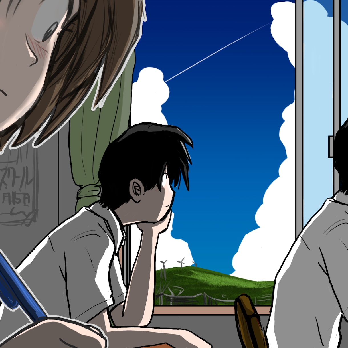 簡単なリクエストを伺い夏空イラストお任せで描きます 簡単なリクエストだけ伺い、お任せで夏の一枚絵を描きます イメージ9
