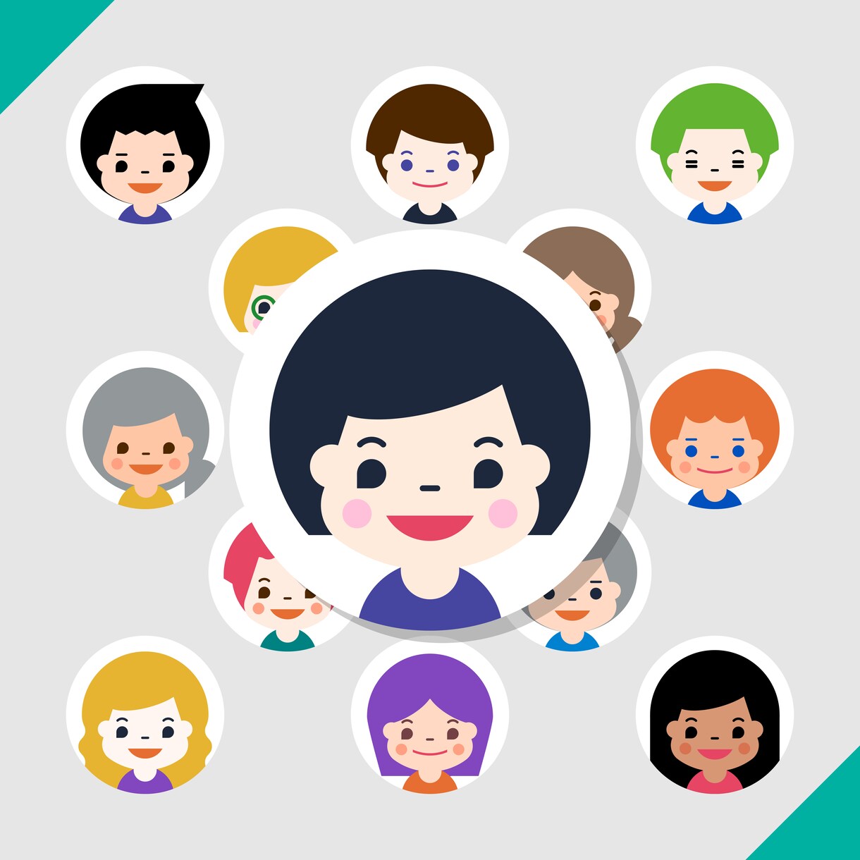 選ぶだけ！シンプルでかわいいアイコン作ります 髪型・色・顔パーツを “選ぶだけ” でかわいいアイコンが完成 イメージ2