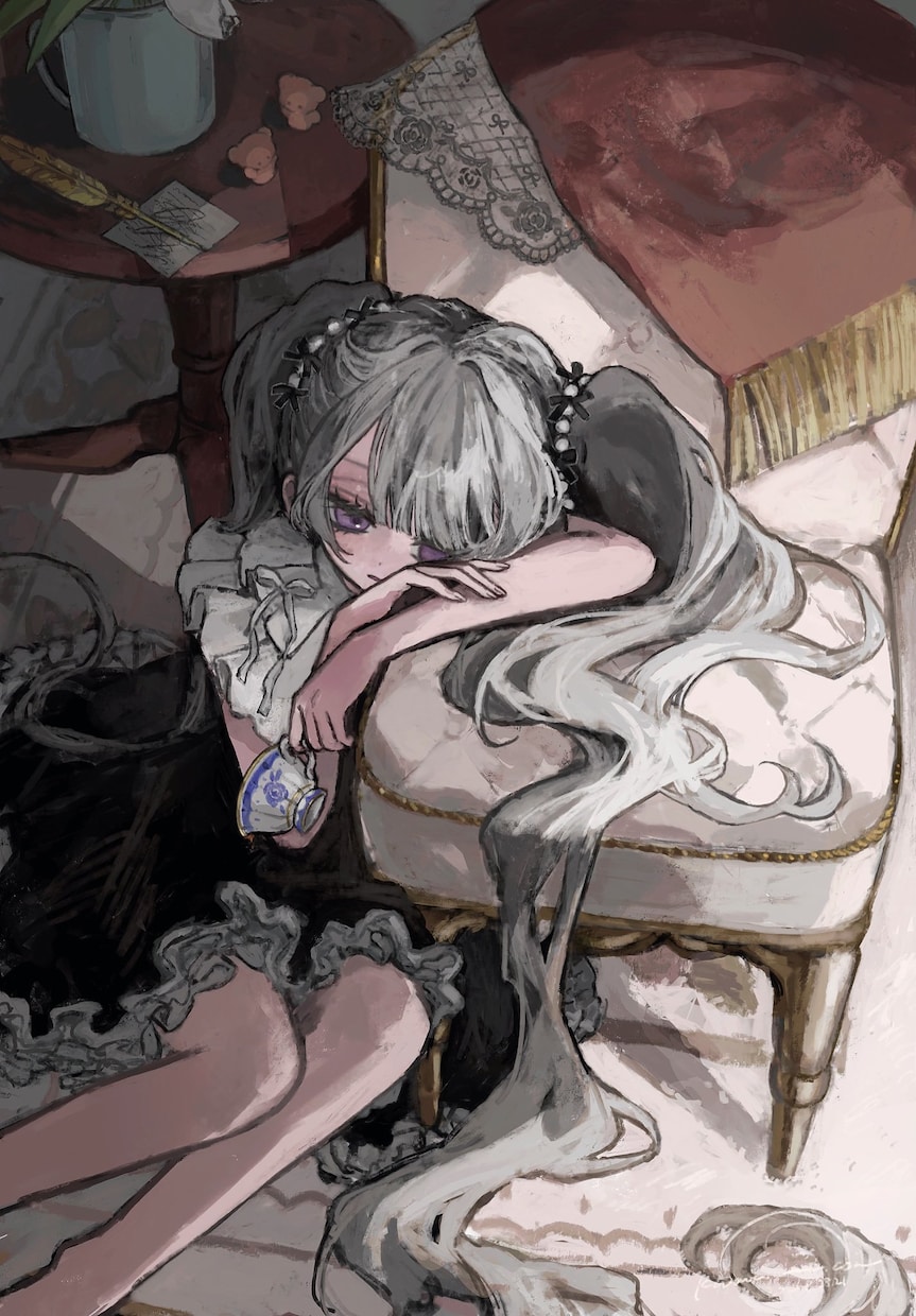 厚塗り✦世界観のある可愛いイラスト制作いたします 歌ってみた、グッズ等の活動用イラストにも౨ৎ イメージ5