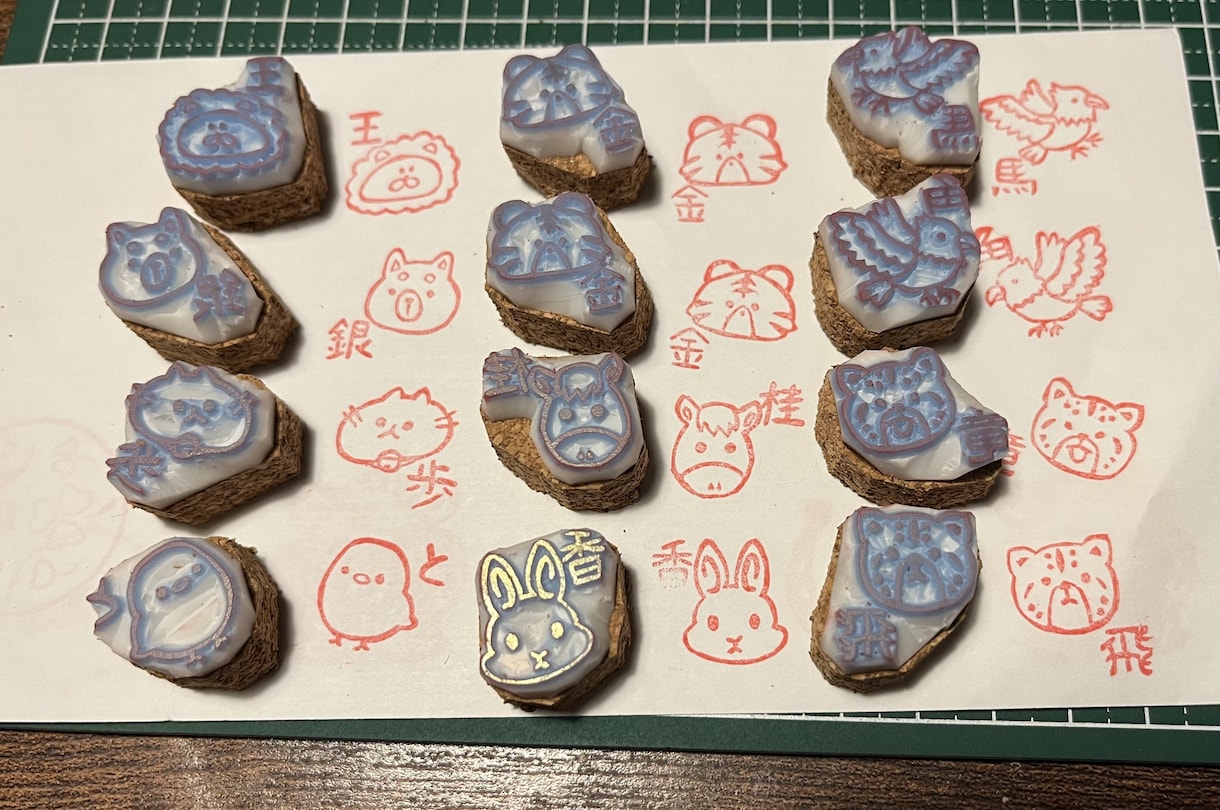 オーダーメイドの消しゴムはんこをお作りします ご納得いただけるまで、下書きは何度も無料で修正いたします イメージ6