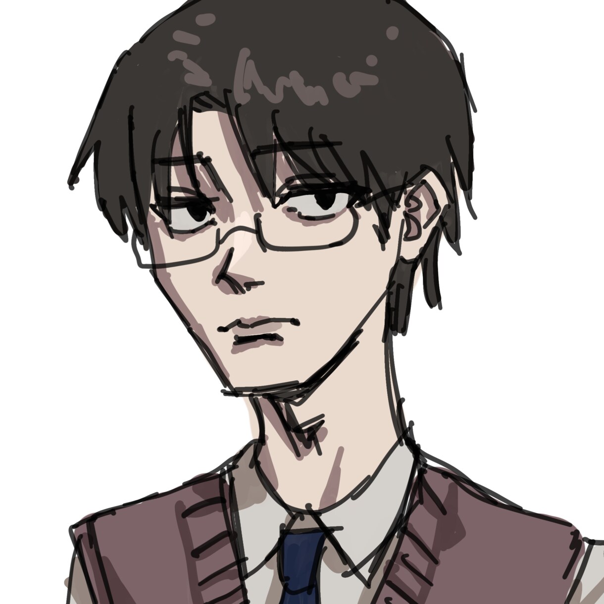 SNSアイコン用のイラストを制作します ラフで雰囲気のあるイラストを描きます イメージ3
