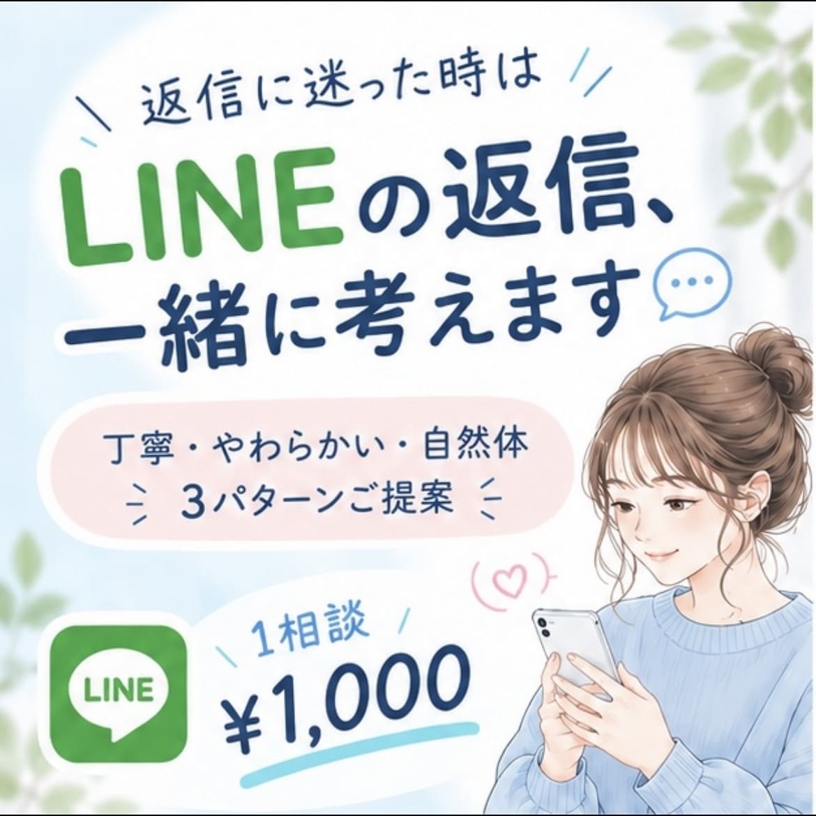 LINE返信を一緒に考えます 「なんて返すのがベスト？」を関係性に合わせて考えます。 イメージ1