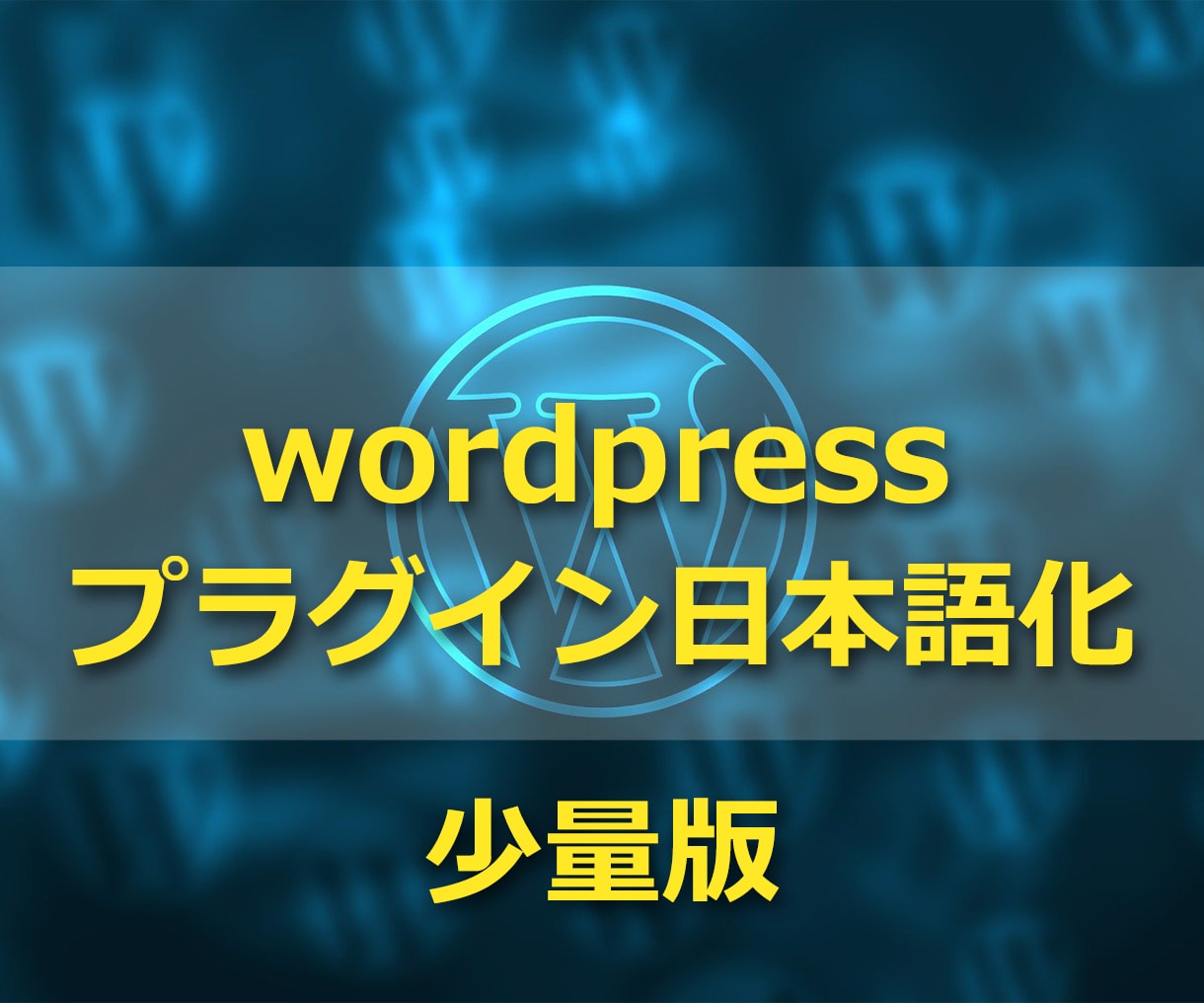 Wordpressの『プラグイン翻訳/少量』します 【少量版】英語でわからない、そんなプラグインありませんか？ イメージ1