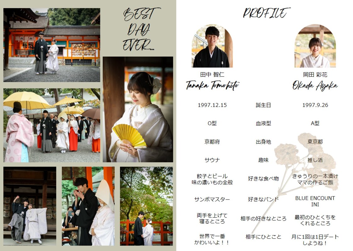 ゲストから大好評◎プロフィールブック作れます 【脱テンプレ！】完全オリジナルのプロフィールブック♪ イメージ5