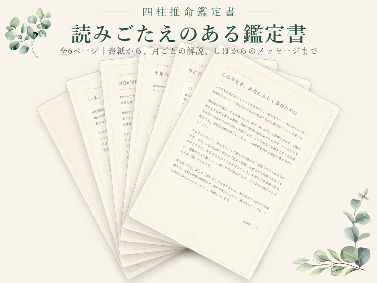 仕事の迷いに｜今後６か月の仕事運を読み解きます 月ごとの運を活かす！動く時期、整える時期がわかる仕事運鑑定 イメージ4