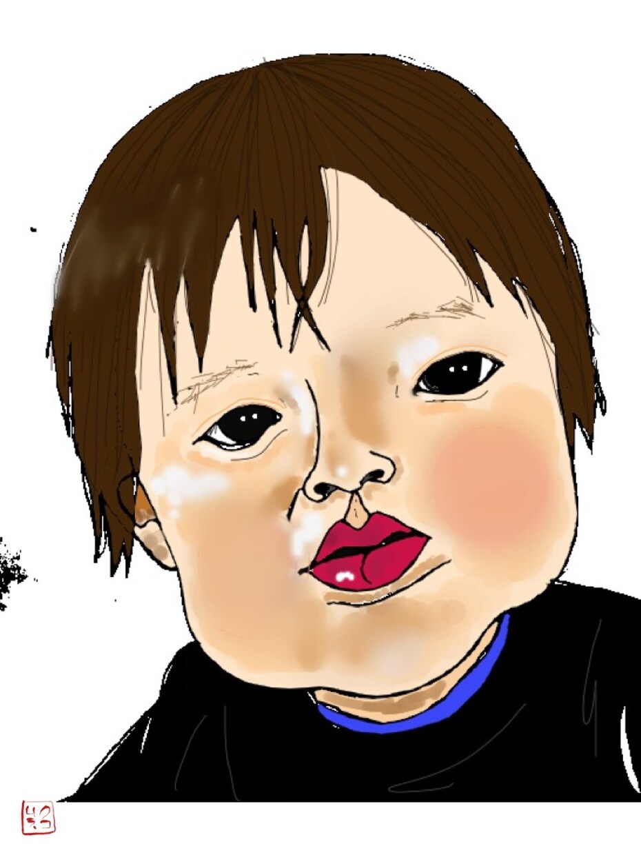 小学生さんまで限定！黒目入り似顔絵描きます 白目イラストレーターの黒目入り似顔絵！ イメージ2