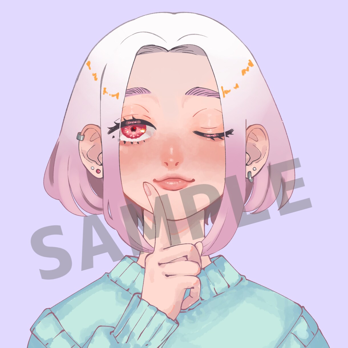 SNSアイコン用のイラスト作成します かわいいイラストを提供いたします イメージ1