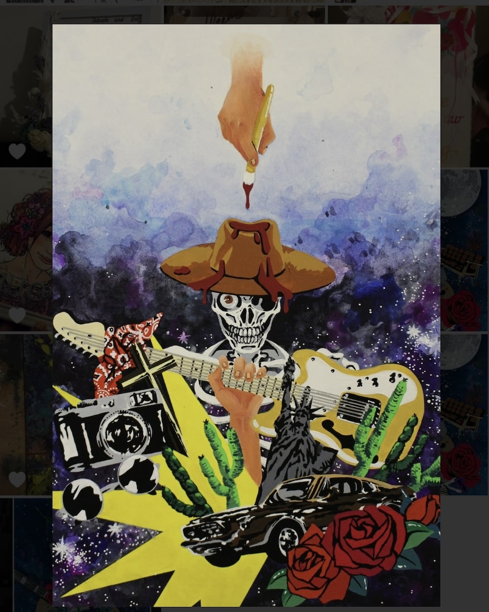 ご希望のシーンに沿ったイラストを作成します ウェルカムボード、記念日、ライブ、イベント、似顔絵など！ イメージ2