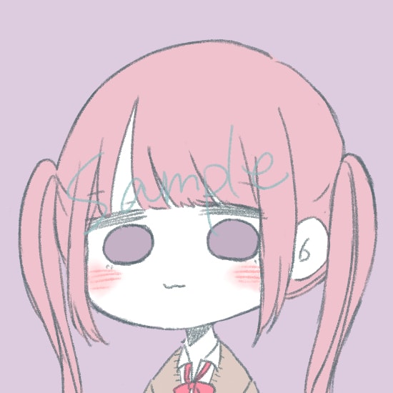 アイコン用ミニキャライラスト描きます 学生さんにオススメ1000円でコテキャラのアイコンが作れる！ イメージ4
