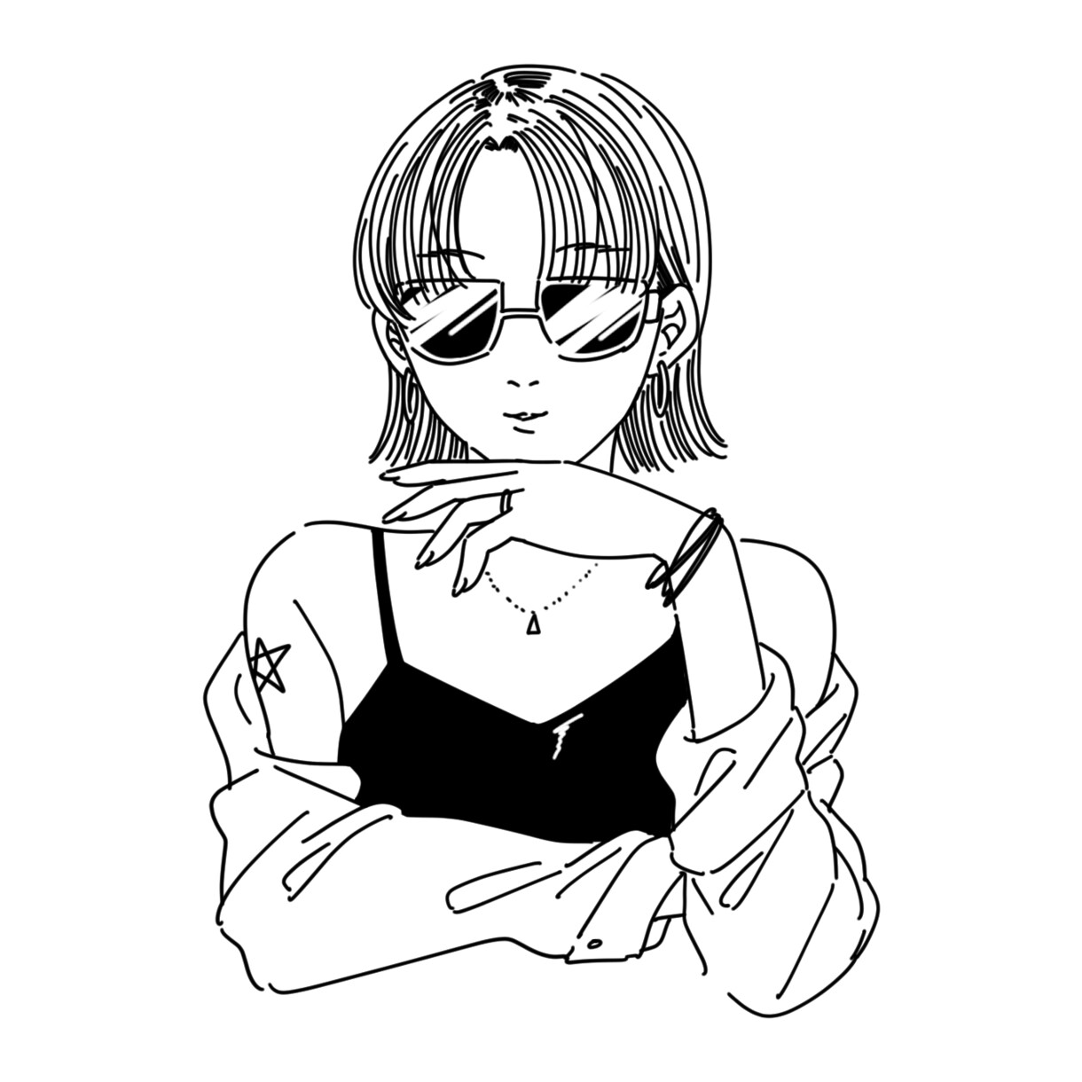 シンプルな似顔絵アイコン描きます イラストレーターが描くシンプルな線画イラスト イメージ1