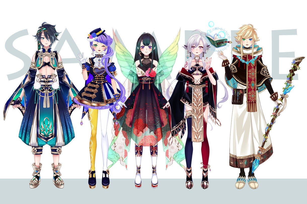 イラスト・VTuber用パーツ分けモデル描きます 動画配信・VTuber活動を始めたい方に。グッズ化もＯＫ！ イメージ3