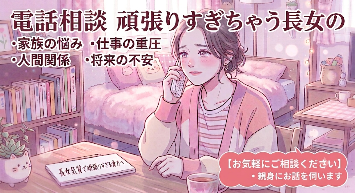 長女気質で頑張りすぎる貴方。自己肯定感を高めます 私なんて…から卒業したい方へ。自分を大切にする方法 イメージ1