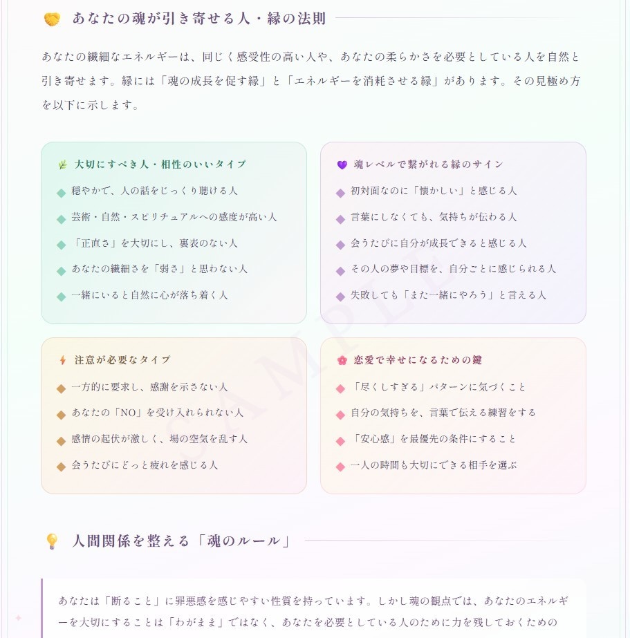 誕生日×血液型で魂の深層鑑定書をお届けします 366日別詳細｜7ページの本格スピリチュアルPDF深層鑑定 イメージ6