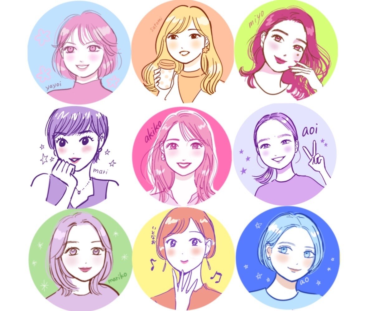 可愛い盛れるSNSアイコンお描きします あなたらしさを入れて必ず可愛いく仕上げます♡ イメージ2