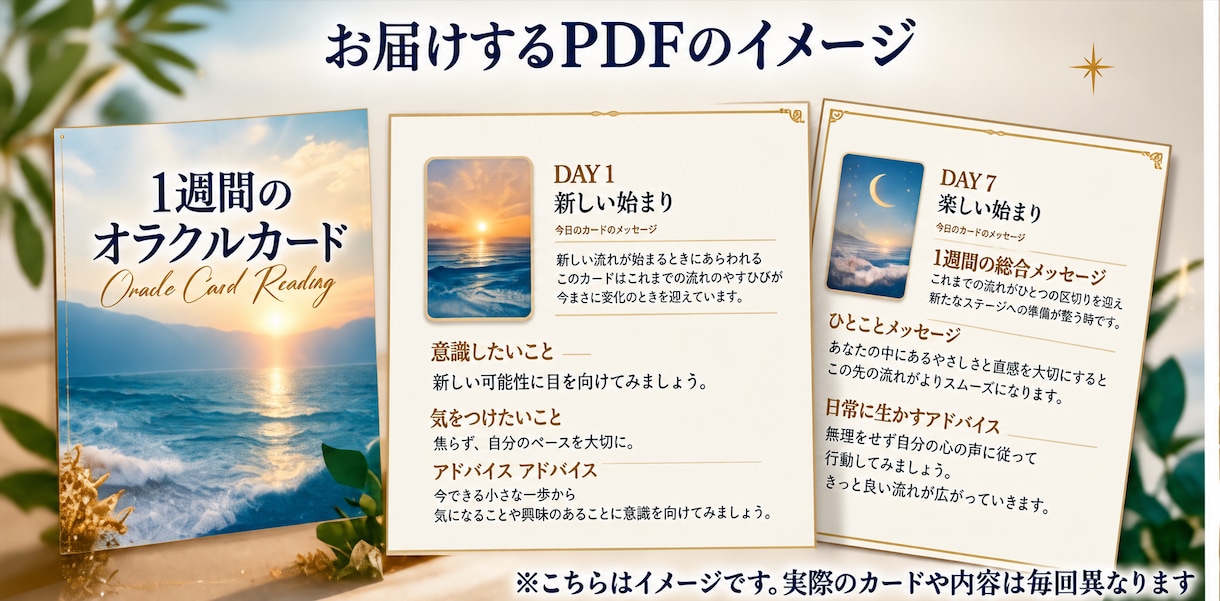 あなたの1週間をもっと素敵な毎日へと導きます 7枚のオラクルカードから始まる あなたのための1週間 イメージ4