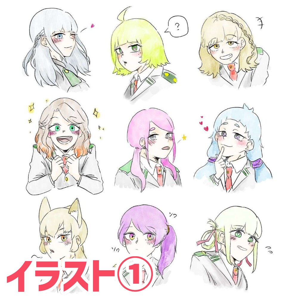 某アニメ風イラスト描きます 創作キャラを推しと同じ次元に！特徴箇条書きでもOK！ イメージ3