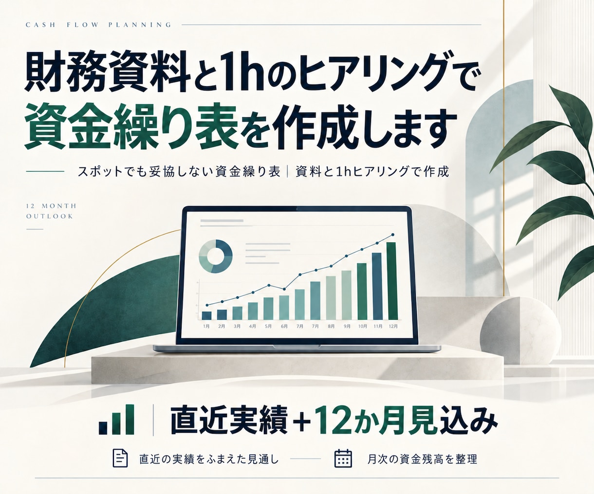財務資料と1hのヒアリングで資金繰り表を作成します スポットでも妥協しない資金繰り表｜資料と1hヒアリングで作成 イメージ3
