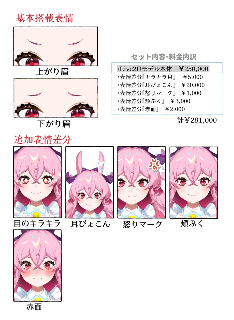 悪役令嬢(？)×うさぎ×女子販売します リニューアル&パワーアップした、最新Live2Dモデルです！ イメージ5