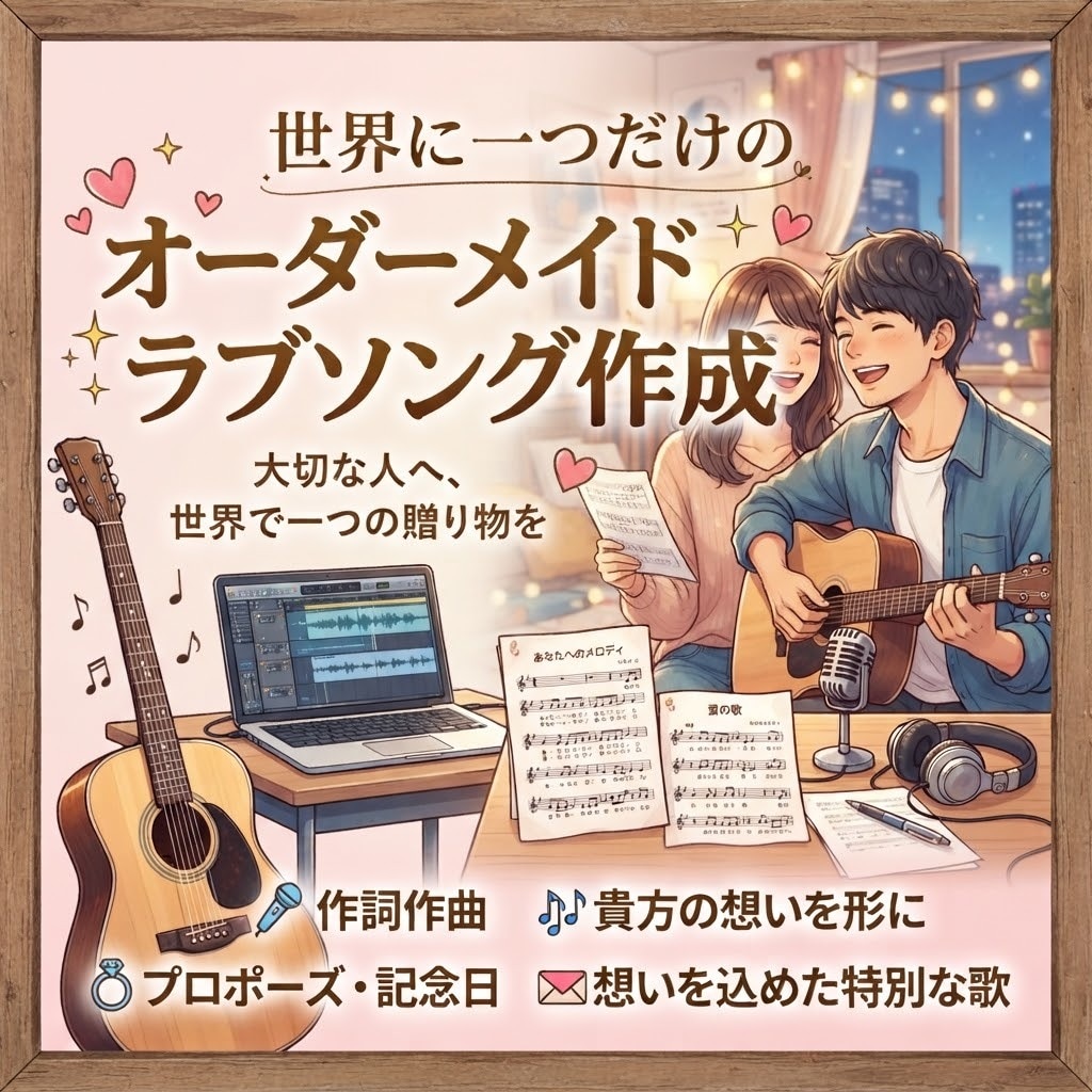 あなただけのオーダーメイドラブソングを制作します 大切な人との思い出をあなただけの１曲に イメージ1