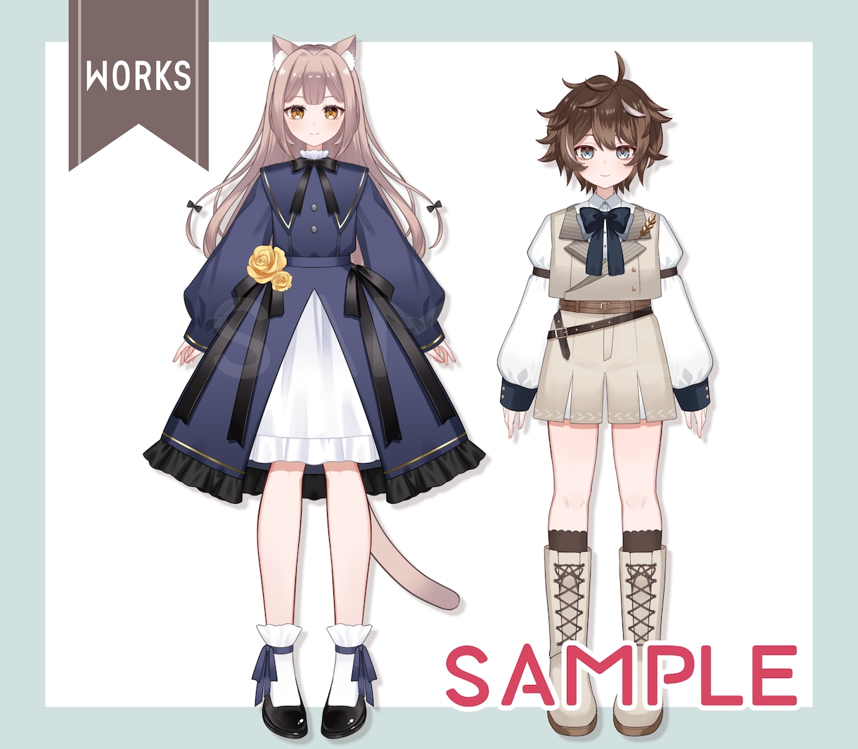 キャラクターデザイン・立ち絵制作します Vtuber/IRIAM/TRPGなどに！パーツ分け対応可 イメージ5