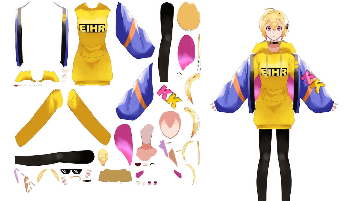 Live2Dキャラデザ〜モデリングまで全部やります 先着2名モニター募集！格安で承ります！ イメージ1