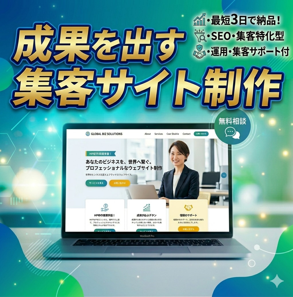お店・会社の高品質なホームページ作ります 初めてのWeb制作を丁寧にサポート、コードごと納品します イメージ1