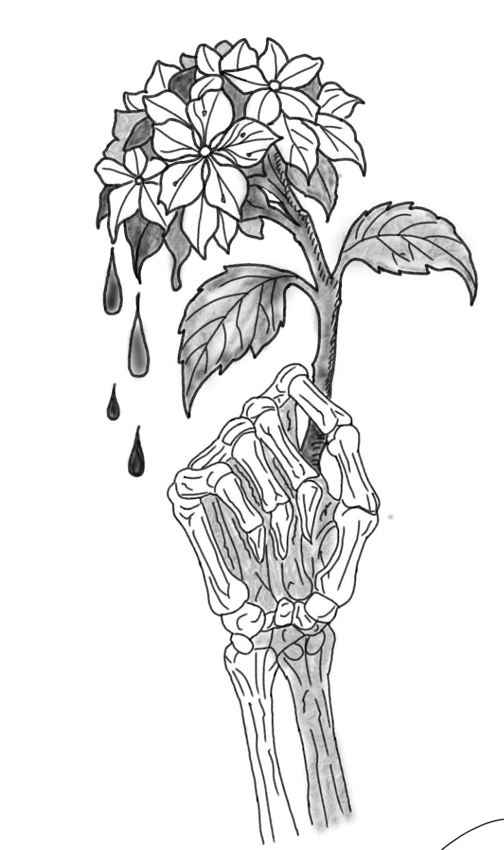 儚く美しいタトゥー描きます 線画であなたの想いをかたちにします イメージ1