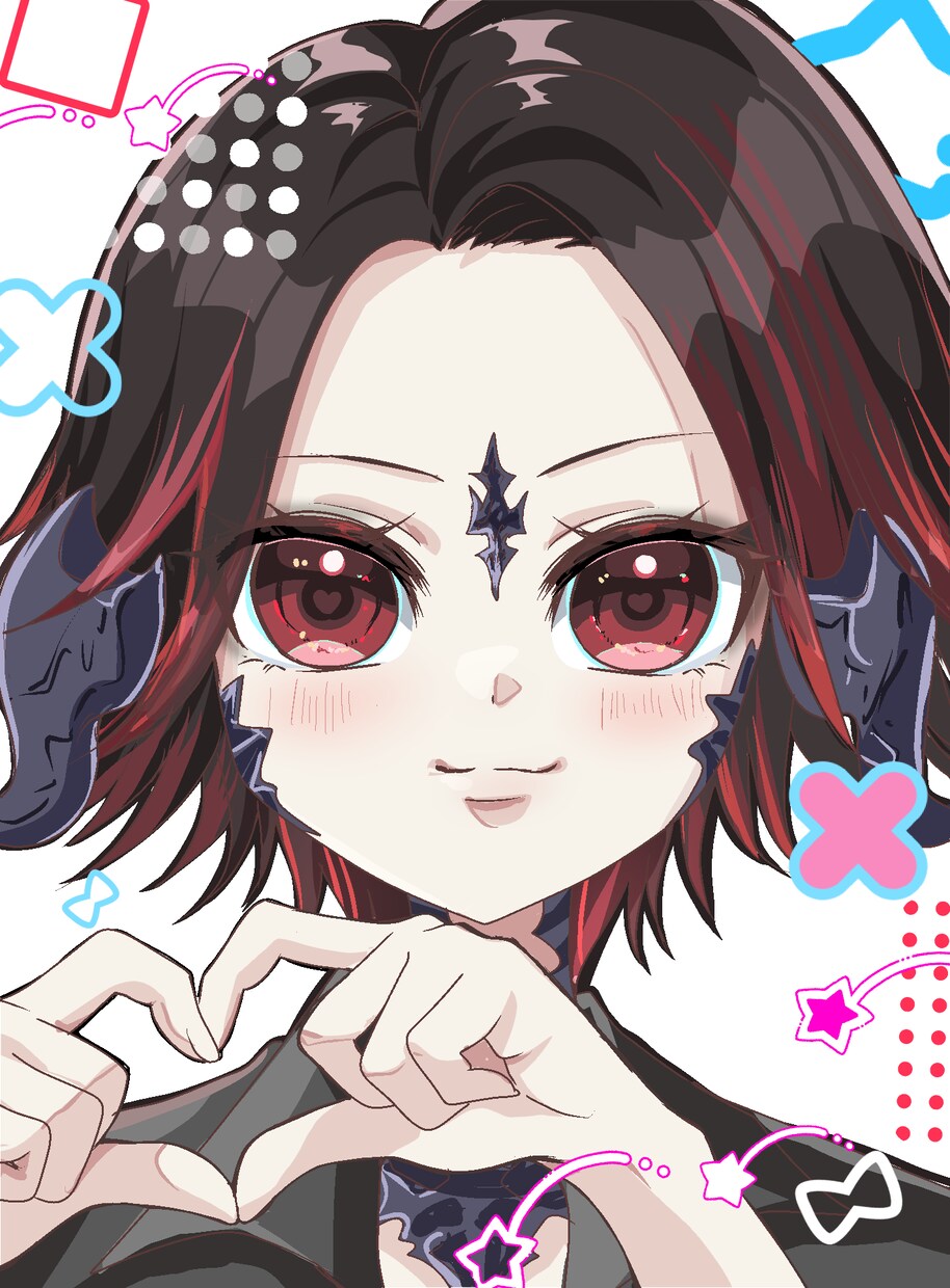 ハートポーズでドアップ！なＳＮＳアイコン描きます お顔がハッキリわかる、目を惹くアイコンです！ イメージ4