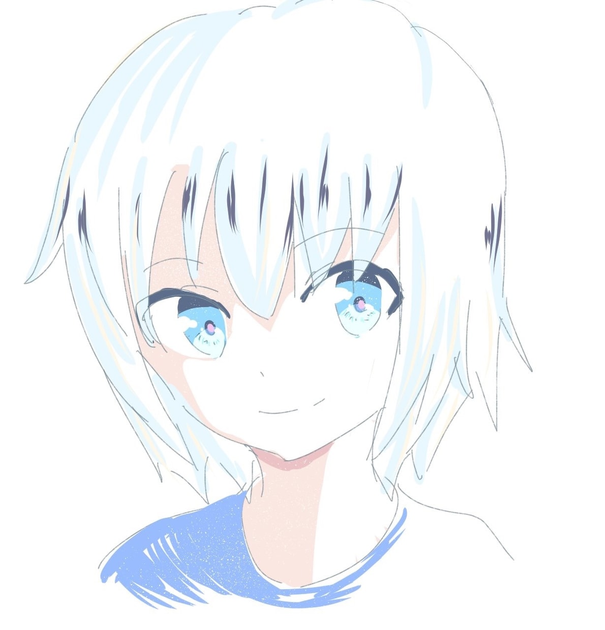 人物写真から、オリジナルの萌え絵を描きます パステル調のシンプルな萌え絵が欲しい方へ イメージ2