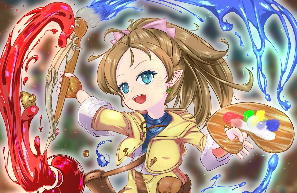 アイコン、動画サムネイル等イラストを描きます スチル、TRPGのキャラシート、自費出版小説の表紙などに イメージ1