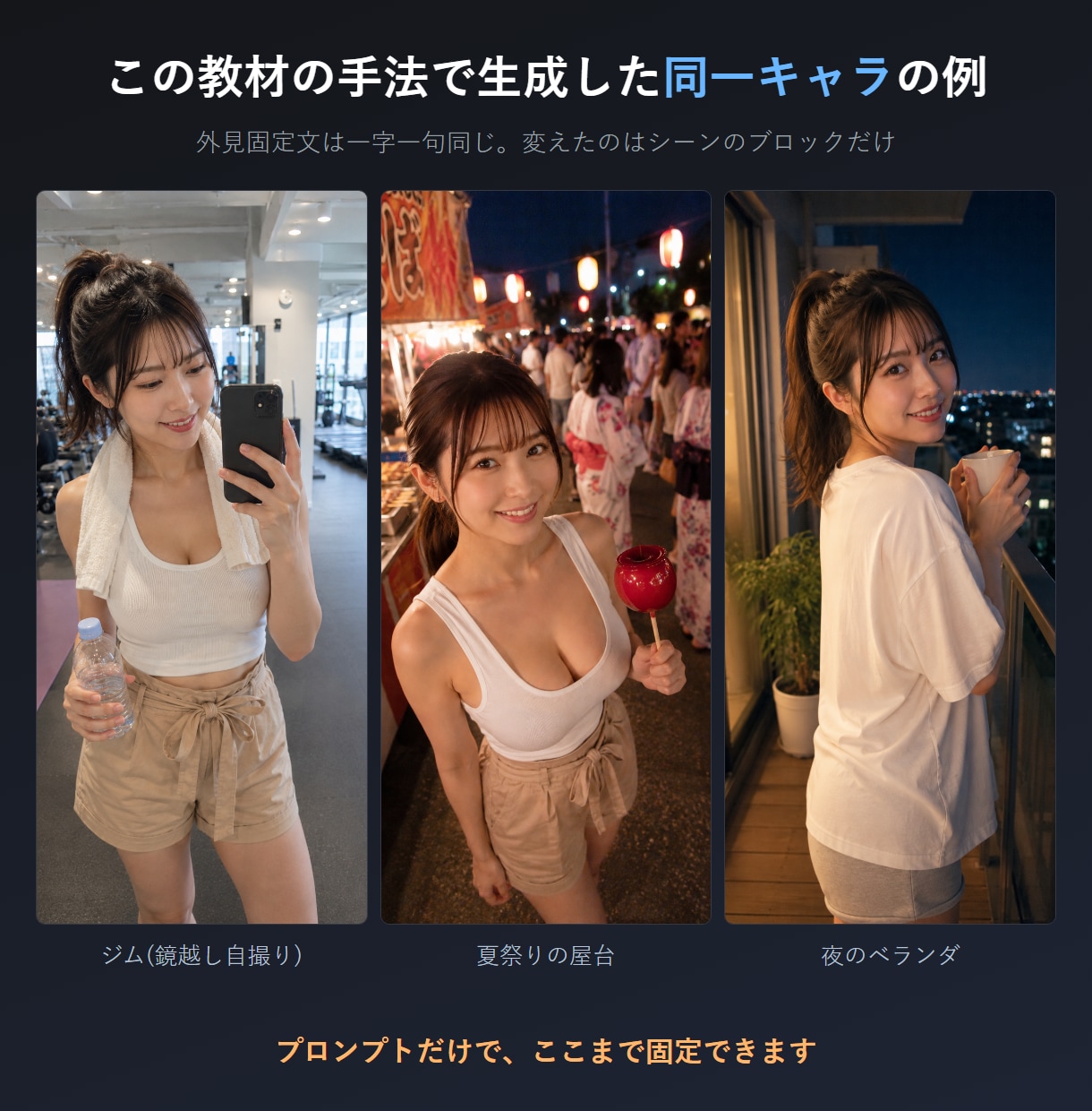 AIキャラの顔を固定するプロンプト術教えます 専用ツール付き。同じキャラを何枚でも、今日から作れます イメージ2