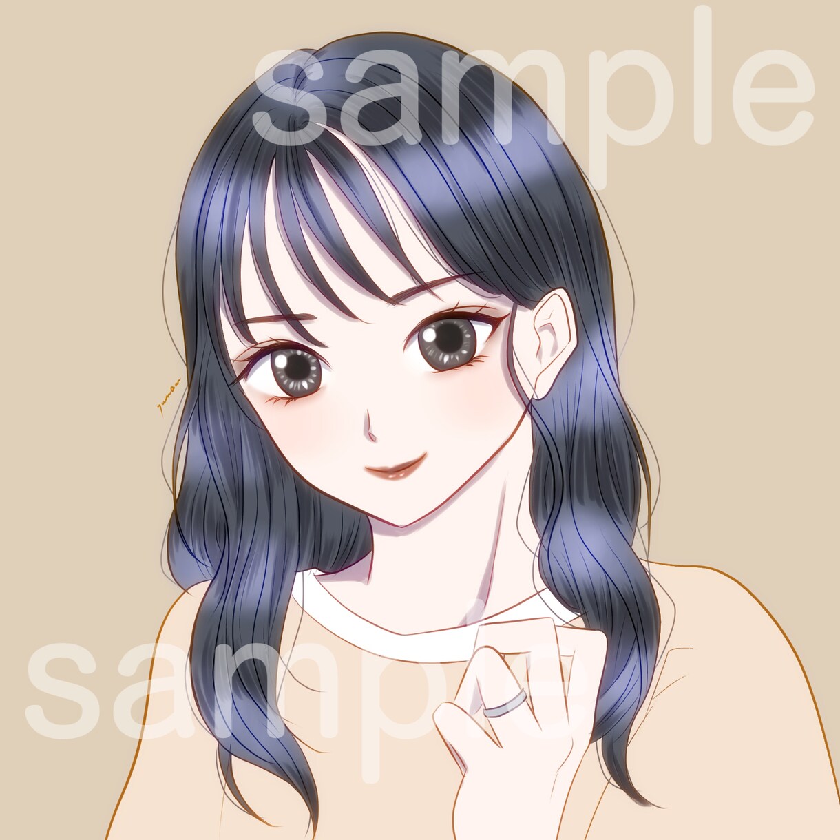SNS用かわいい女の子アイコン描きます ゆるふわ得意！似顔絵やオリキャラもOK！ イメージ3