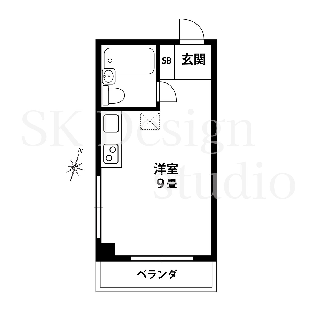不動産間取り図をIllustratorで作成します 手書き・PDF・画像から綺麗な間取り図をトレース作成します イメージ3