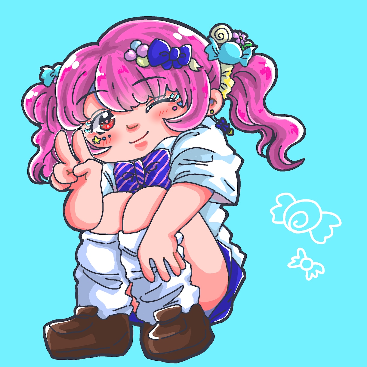 可愛いデフォルメイラスト描きます レトロやポップなど様々な絵柄対応できます！ イメージ1
